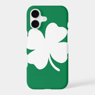 Irish Pride: Green & White Shamrock iPhone Case