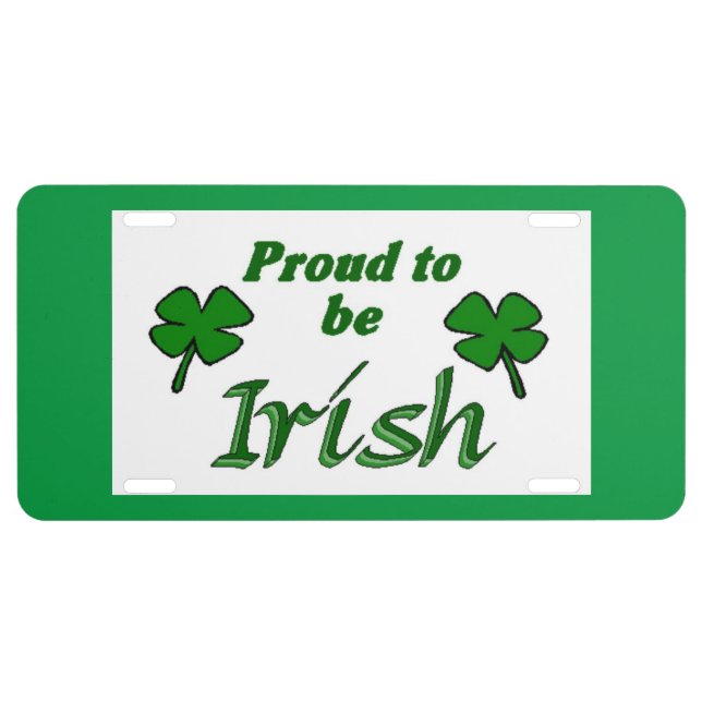 Irish Pride License Plate (Front)