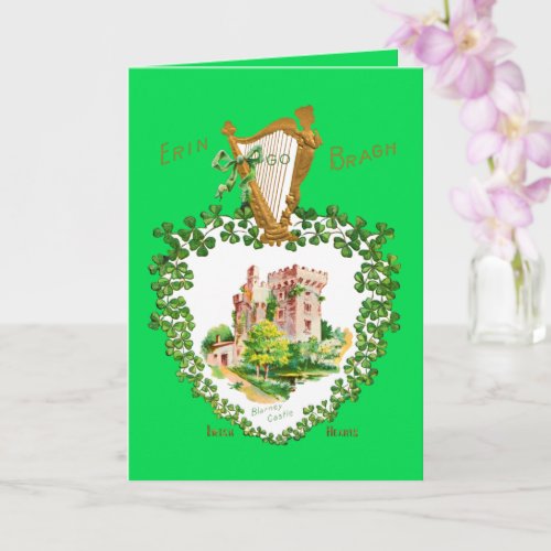 Irish Pride St Patricks Day Blarney Castle Card