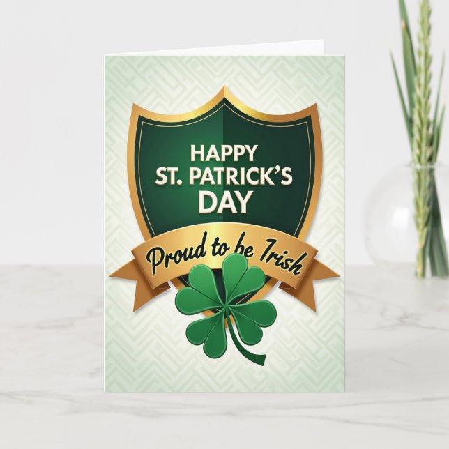 Irish Pride St Patricks Day Card (Front)