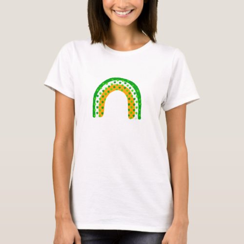Irish Pride Unleashed Rainbow Clover Shamrock T_Shirt