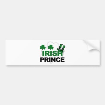 Irish Prince Merchandise Bumper Sticker by MEGABEGA at Zazzle