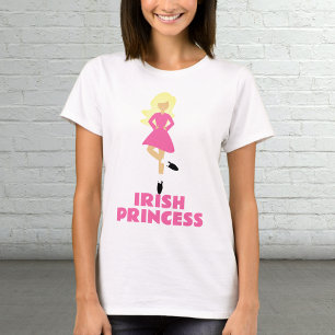Irish Princess Blond Irish Dancer with Pink Dress T-Shirt