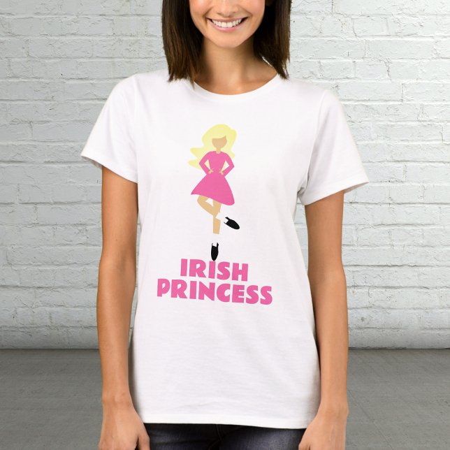 Irish Princess Blond Irish Dancer with Pink Dress T-Shirt (Creator Uploaded)