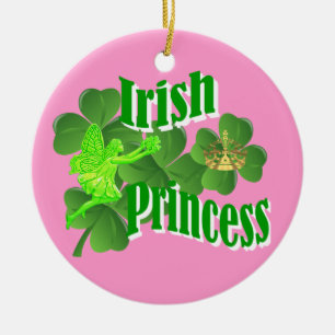 Irish princess ceramic ornament