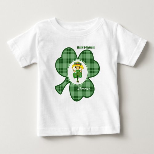 Irish Princess  Custom Name St Patricks Day  Baby T_Shirt