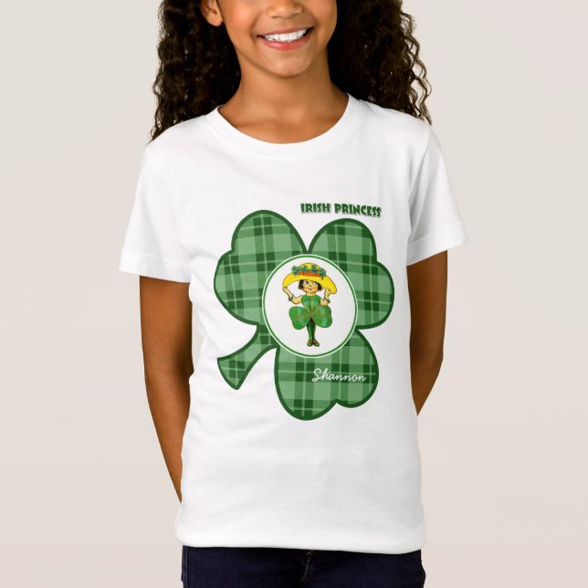 Irish Princess | Custom Name St. Patrick's Day  T-Shirt (Front)