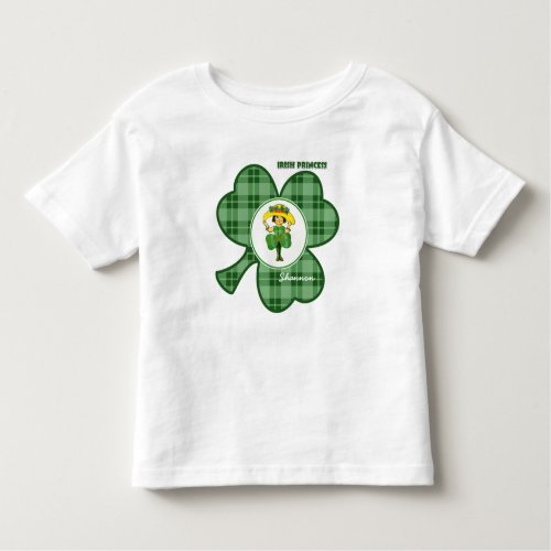 Irish Princess  Custom Name St Patricks Day Toddler T_shirt