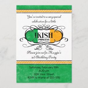 Irish Princess Party Invitation