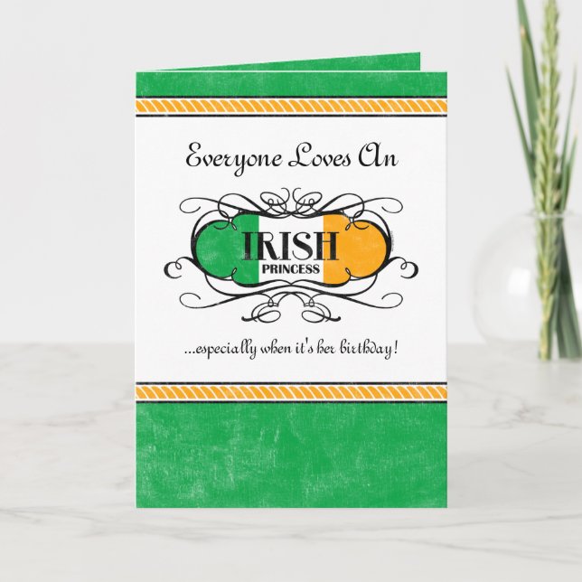 Irish Princess Personalized Card (Front)