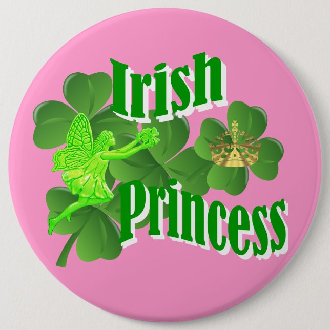 Irish princess pinback button (Front)