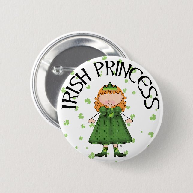 Irish Princess Redhead Button (Front & Back)