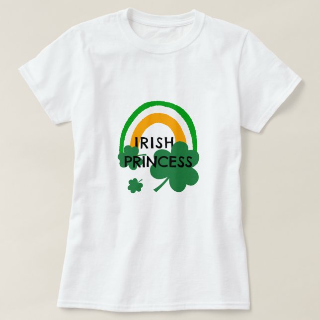 Irish Princess Shirt - Cute St Patricks Day Tee (Design Front)