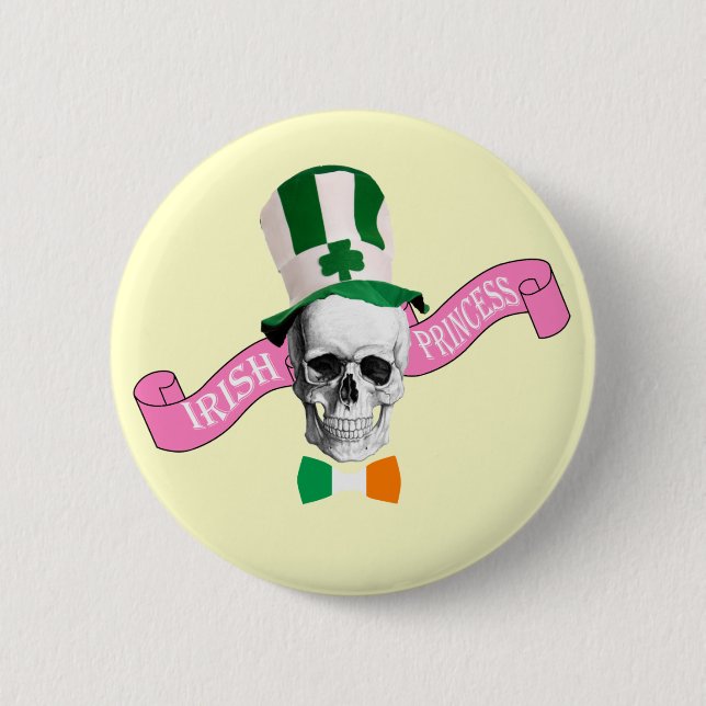 Irish princess  St Patrick's day Button (Front)