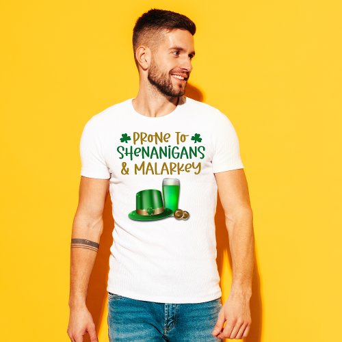 Irish Prone To Shenanigans T_Shirt