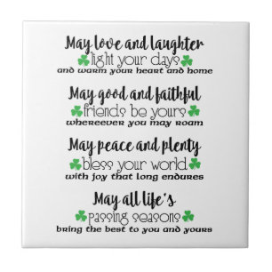 Irish Proverb Blessing Ceramic Tile