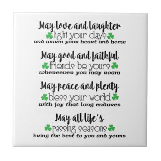 Irish Proverb Blessing Ceramic Tile