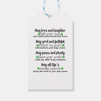 Irish Proverb Blessing Gift Tags by totallypainted at Zazzle