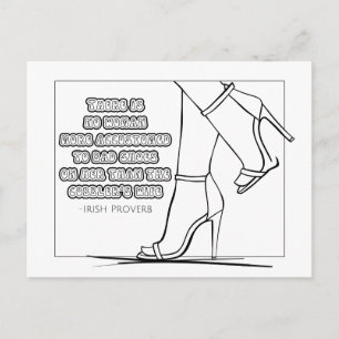 Irish Proverb Coloring Postcard