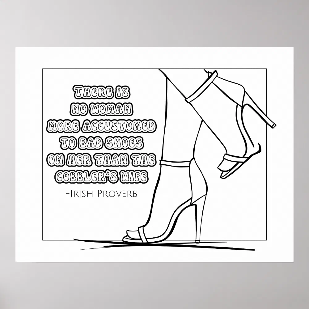 Irish Proverb Coloring Poster