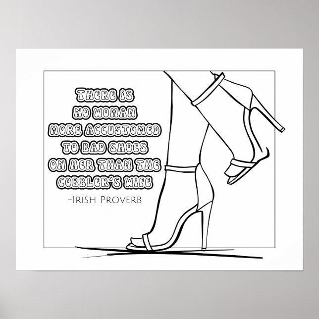 Irish Proverb Coloring Poster (Front)