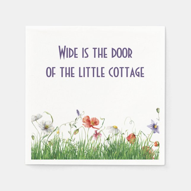 Irish Proverb With Wildflowers Napkins (Front)