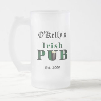 Irish Pub Bar Tavern Frosted Beer Mug Glasses
