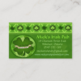 Irish Pub Business Card Template
