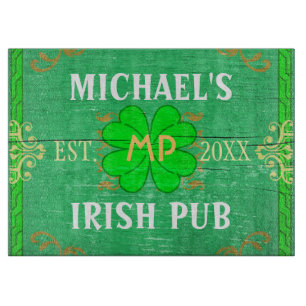 Irish Pub Create Your Own Home Bar Personalized Cutting Board