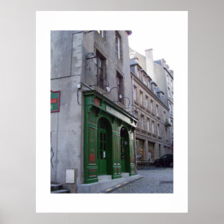 Irish Pub in St. Malo, France Poster
