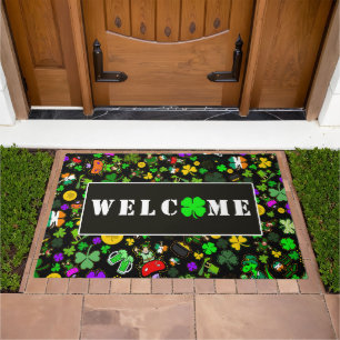 Irish Pub Leprechaun's Welcome St. Patrick's Day Doormat