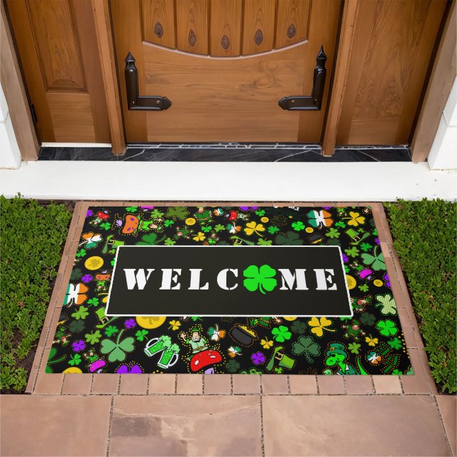 Irish Pub Leprechaun's Welcome St. Patrick's Day Doormat (Outdoor)