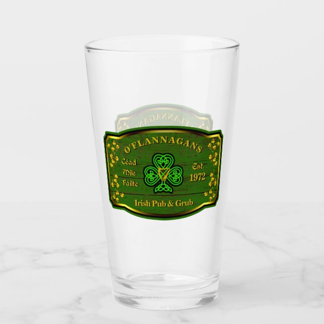 Irish Pub Personalized Pint Glass (Front)