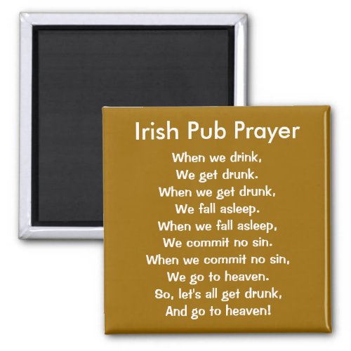 Irish Pub Prayer Magnet