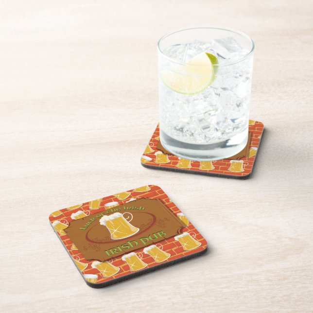 Irish Pub Sign Drink Coaster (Right Side)