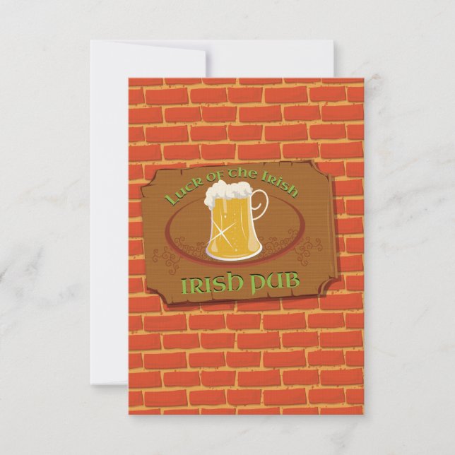 Irish Pub Sign Invitation (Front)