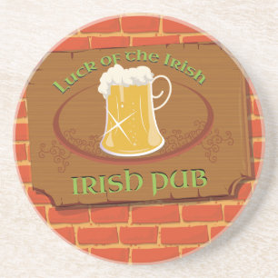 Irish Pub Sign Sandstone Coaster
