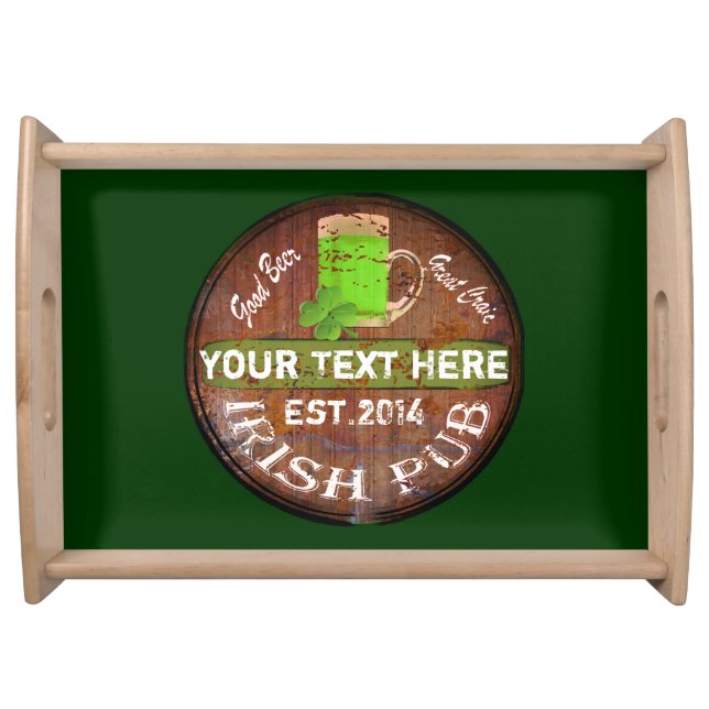 Irish pub sign serving tray (Front)