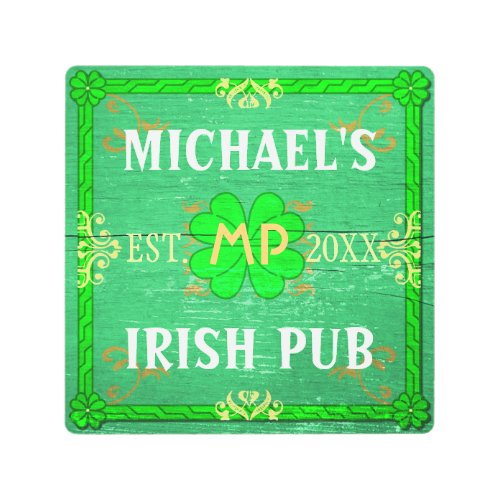 Irish Pub Sign St Patricks Bar Beer  Custom Name