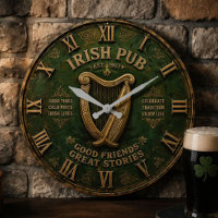 Irish Pub Vintage Celtic Harp Decor Rustic
