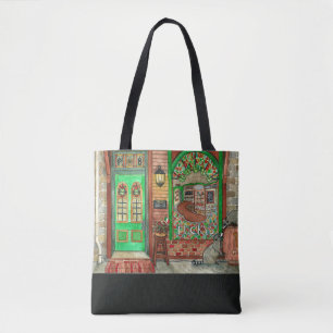 Irish Pub Watercolor Tote Bag