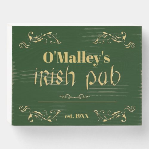 Irish Pub Wooden Box Sign