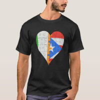 Irish Puerto Rican Flag Heart