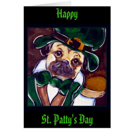 Irish Pug Cards (Front)