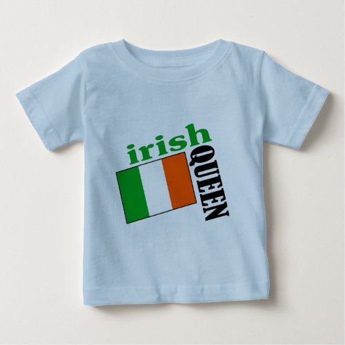 Irish Queen  Flag Baby T_Shirt