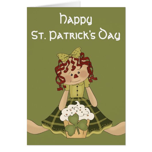 Irish RagDoll d1 Happy St. Patrick's Day Card (Front)