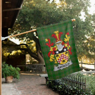 Irish Raynolds Coat of Arms Family Crest Ireland House Flag