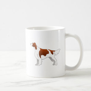 Irish Red and White Setter Basic Illustration Coffee Mug
