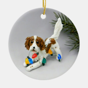 Irish Red and white Setter Christmas Ornament