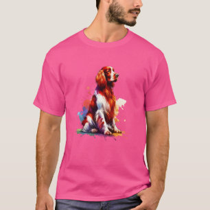 Irish Red and White Setter Dog T-Shirt
